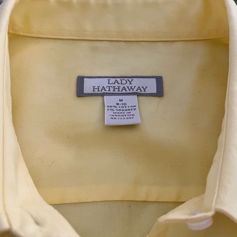 Sunny Yellow Sleeveless Button-Down Shirt - Picture 7 of 7